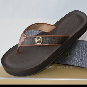 Michael Kors Leather platform flip-flops (BNWB)